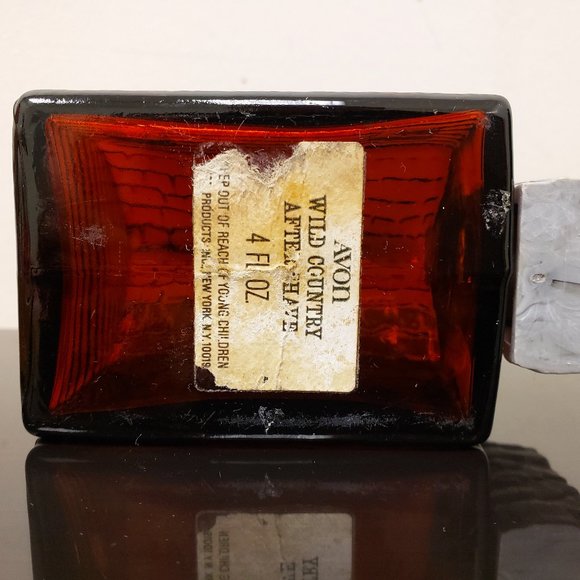 AVON 1970's Brown Glass Homestead Log Cabin Wild Country Collectible Empty - Picture 6 of 6